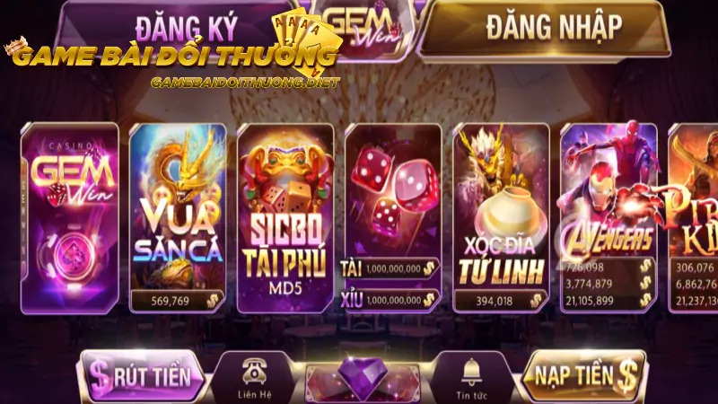 Giới thiệu chung về cổng game đổi thưởng Gemwin