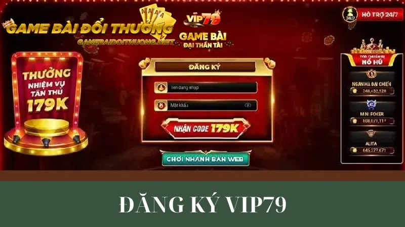 Hướng dẫn cách tạo lập tài khoản hội viên tại Vip79